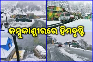 snowfall at Jawahar Tunnel area