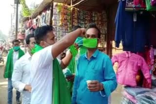 BJD's Corona Public Awareness Campaign in Keonjhar