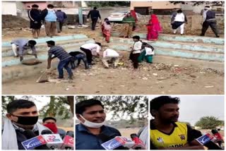 Cleaning of Chhat Ghat in Sanjay Colony