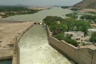 Somshila reservoir with full of rain water