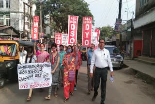 Protest against rape in karimganj assam etv bharat news