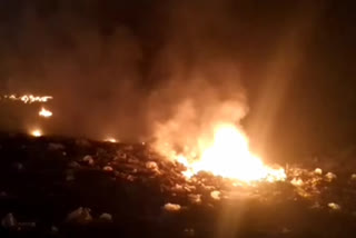 fire garbage heap in jj colony main road