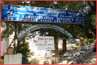 Garbage bin outside Delhi government officer's house in Mahavir Nagar