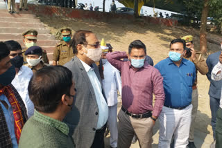 DM inspected Hindan Ghat