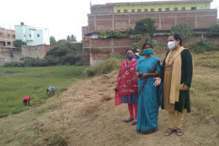 Mayor Asha Lakra inspected Chhat Ghat in ranchi