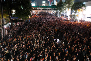 Thousands protest violence-marred rally at Thailand Parliament