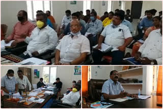 Review meeting of power employees at Nandigama power department office