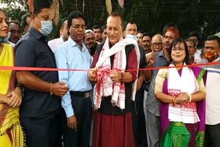 boundary wall inauguration by MP Pradyut Bardoloi in nagaon assam etv bharat news