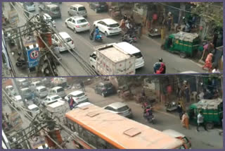 The problem of traffic jam on Firani road of Najafgarh became a problem for drivers