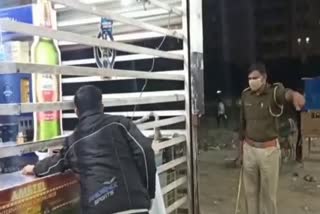 ballabhgarh police action against open alcohol drunkers