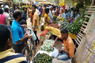 Market for Chhath pooja in seraikela