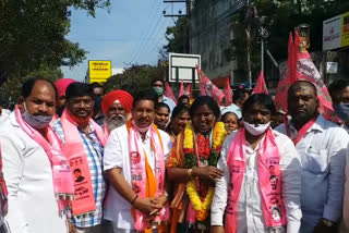 ameerpet trs corporator puts nomination