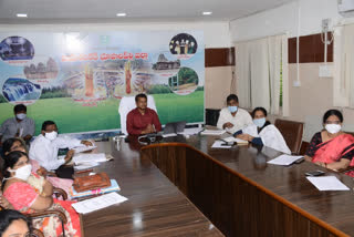 Nithi Ayog officer Sanjay Kumar Jayashankar conducted a video conference with Bhupalpally District Collector and district officials of the concerned departments.