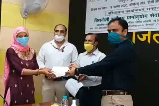 65 lakh rupees checks distributed to women under skill development in nuh