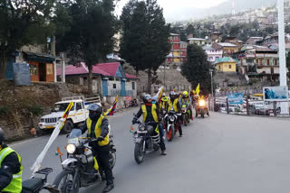 Bike rally of Tibetan community