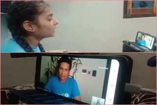 Sachin Tendulkar video chats with Jhabuas Riya