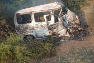 seven persons burnt to death after accident in Surendranagar