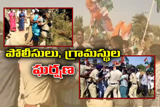 thukkapur residents protest at mallanna sagar pump house