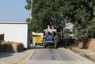 farmers not weighing crops in gohana grain market dharma kanta