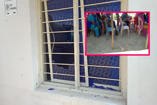 sachivalayam window glass break