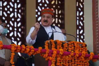 Nadda visits Himachal, reviews construction of AIIMS Bilaspur