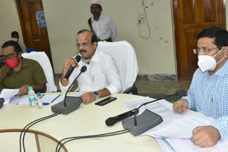 joint collector meeting with officials on collecting details of  beneficairies for governmwnt schemes