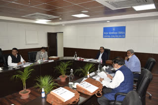 Chairman of Coal India holds review meeting with officials in ranchi