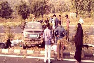 car accident at mamada in adilabad district