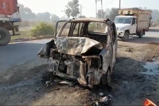 six people scorched in car accident