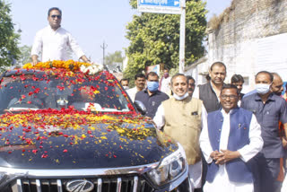 Minister Guru Rudra Kumar starts Satnam Sandesh Yatra in bilaspur