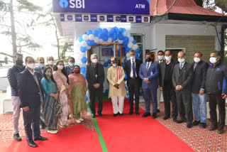 Governor Bandaru Dattatreya inaugurates SBI ATM at Raj Bhavan