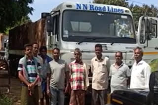 quary lorries were stopped at udumulavaripally in chittor district