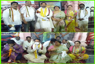 speaker visit temples in srikakulam