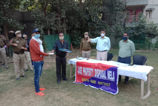 Case property disposal fair organized at DCP office in Sarita Vihar