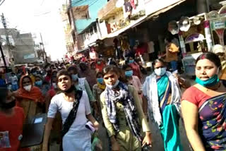 Protest against fight with vegetable merchant