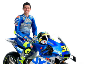 Suzuki rider Joan Mir, MotoGP championship trophy, Portimao