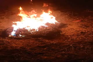 people burnt wire in yamuna khadar delhi