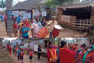 Anganwadi workers creates awareness among public in nayagarah