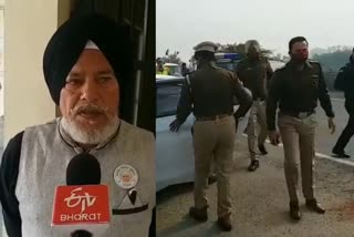 ambala police detained farmer leader gulab singh before delhi cooch.