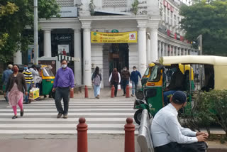 NDTA has been making people aware of Corona for last 8 months in Connaught Place Market