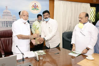 Minister Anand Singh meet CM yadiyurappa news