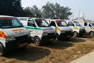 Ambulance workers on strike