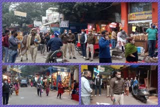 ambedkar nagar police corona awareness campaign in market