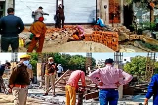 जयपुर विकास प्राधिकरण, illegal construction, प्रवर्तन दस्ता, अवैध इमारतों पर कार्रवाई, कमर्शियल बिल्डिंग ध्वस्त,  Commercial building collapsed, Commercial building collapsed, Crackdown on illegal buildings