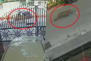A leopard entered a residential area in Kavi Nagar, Ghaziabad yesterday