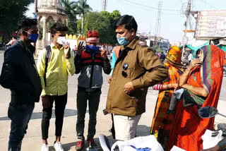 Campaign against those not wearing masks in Tikamgarh