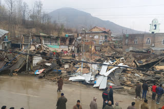 demolition drive in awantipora pulwama