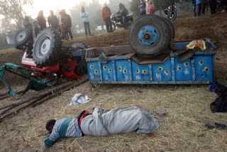 tractor road accident