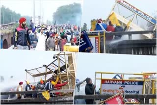 Farmers break police barricades at Shambhu border