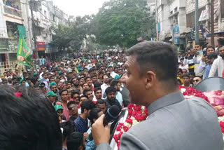 AIMIM Floor Leader Akbaruddin Owaisi Road Show in Nampally Constituency